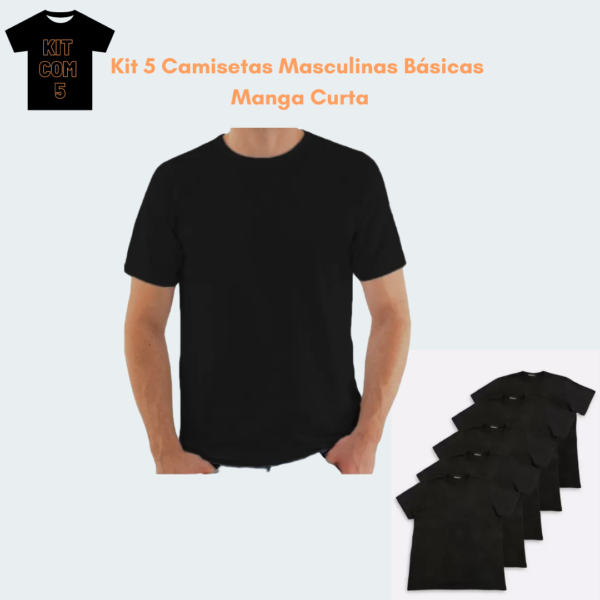 CAMISETA MASCULINA EM MALHA DE ALGODÃO.