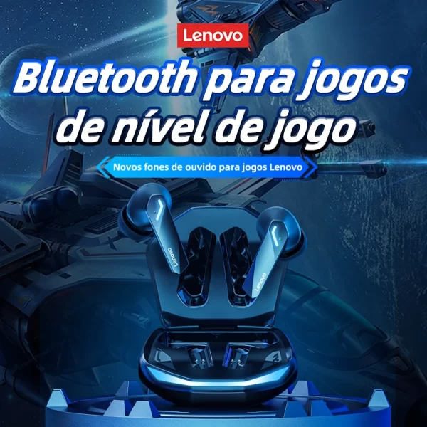 Fone de Ouvido Bluetooth Lenovo GM2 Pro 5.3 – Alta Qualidade de Som, Baixa Latência e Microfone Integrado - Image 3