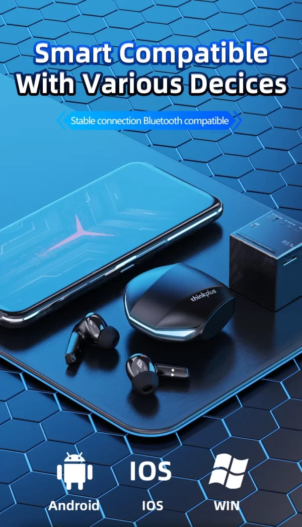 Fone de Ouvido Bluetooth Lenovo GM2 Pro 5.3 – Alta Qualidade de Som, Baixa Latência e Microfone Integrado - Image 27